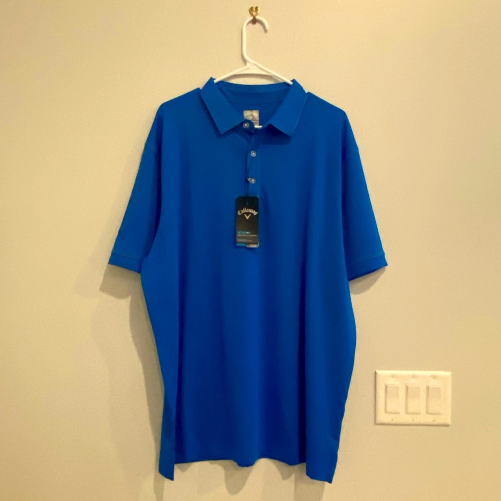 Callaway Men’s cooling Golf Polo, XL, Magnetic Blue
